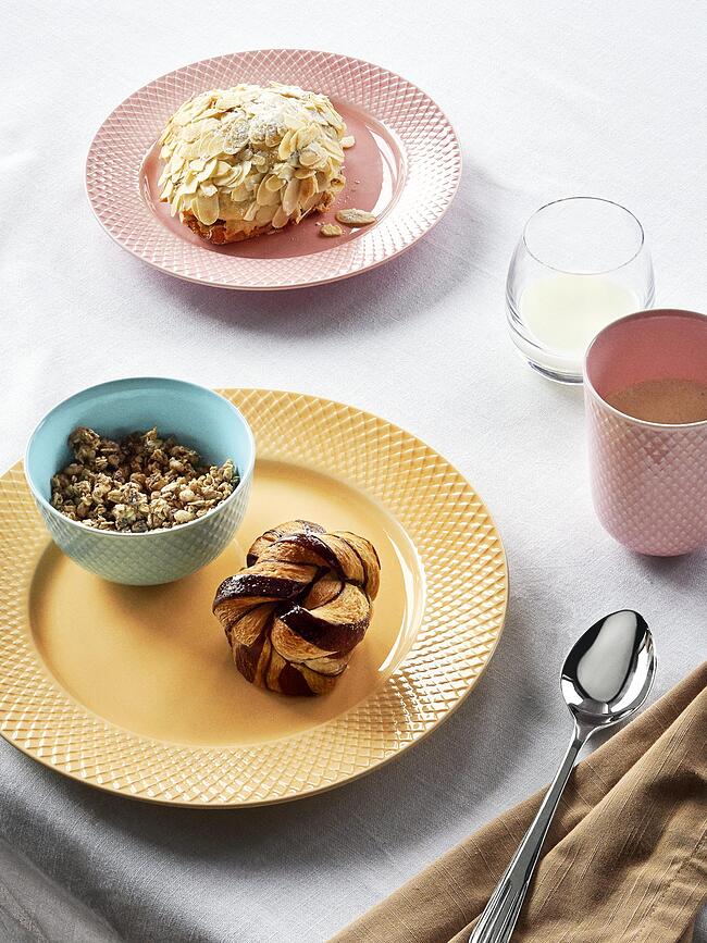 Plato de Desayuno Rhombe, 21 cm, rosa