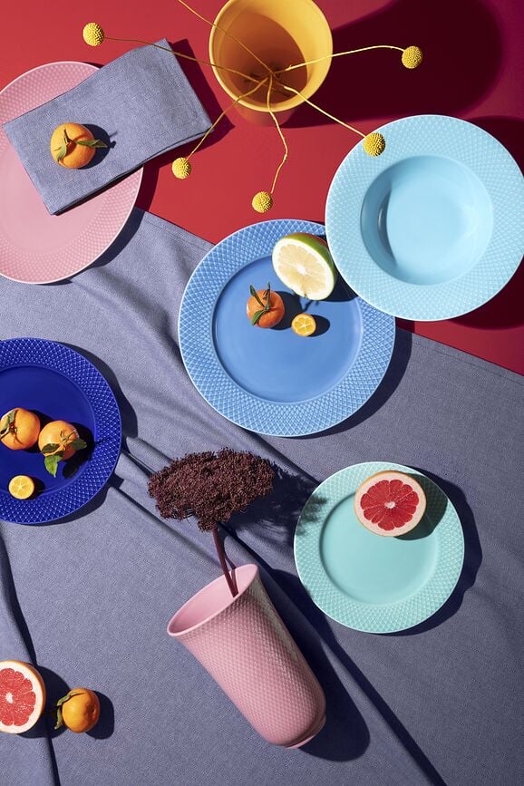 Plato de Desayuno Rhombe, 23 cm, azul marino