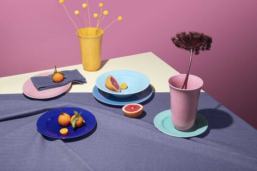 Plato de Desayuno Rhombe, 23 cm, azul marino