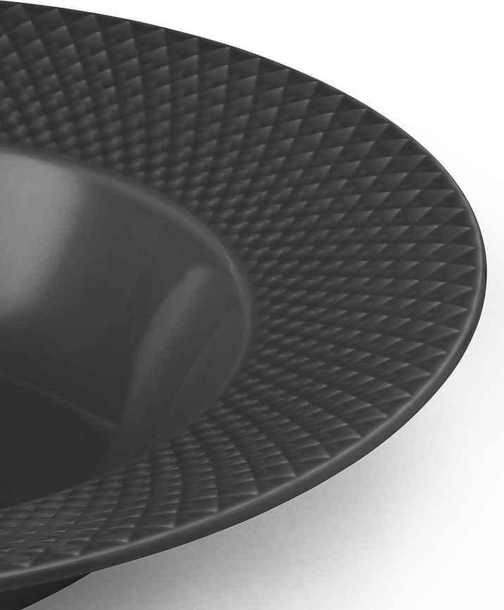 Plato Hondo Rhombe Earth, 24,5 cm, negro