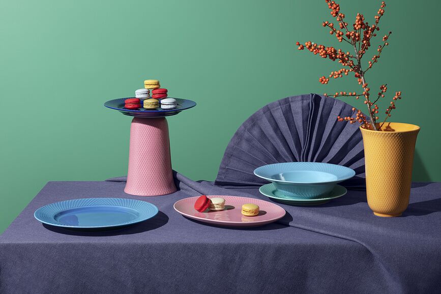 Rhombe Assiette à Déjeuner, 21 cm, rose