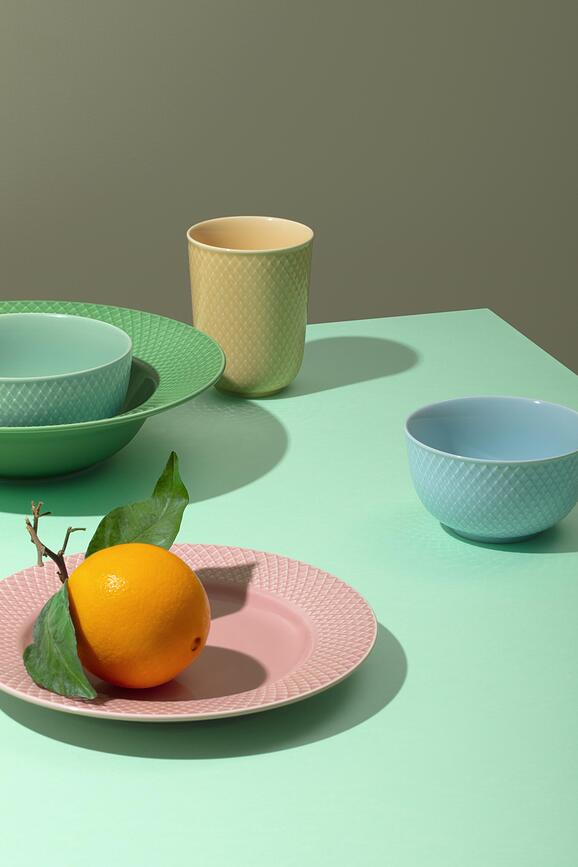 Rhombe Assiette à Déjeuner, 21 cm, rose