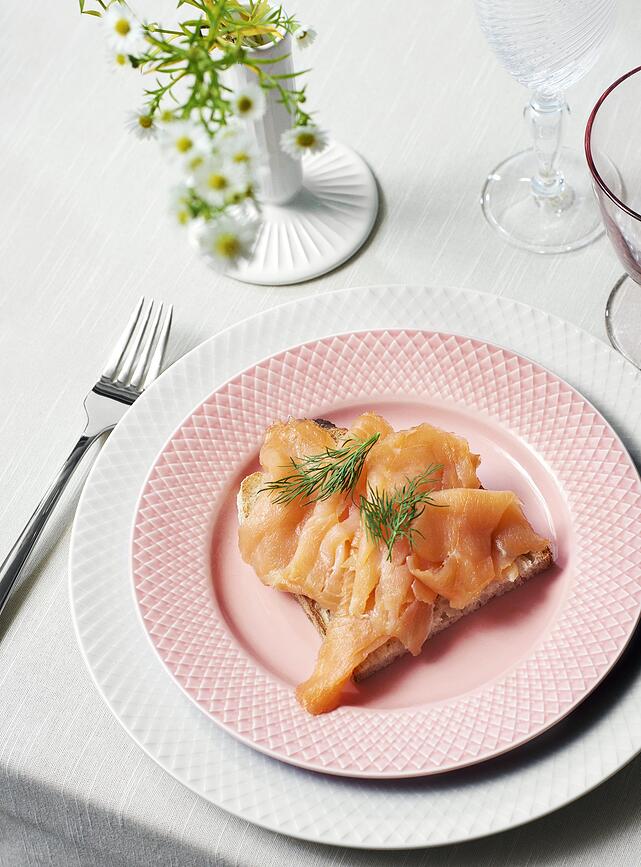 Rhombe Assiette à Déjeuner, 21 cm, rose