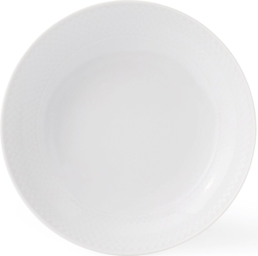 Rhombe Assiette Creuse, 20 cm, blanche