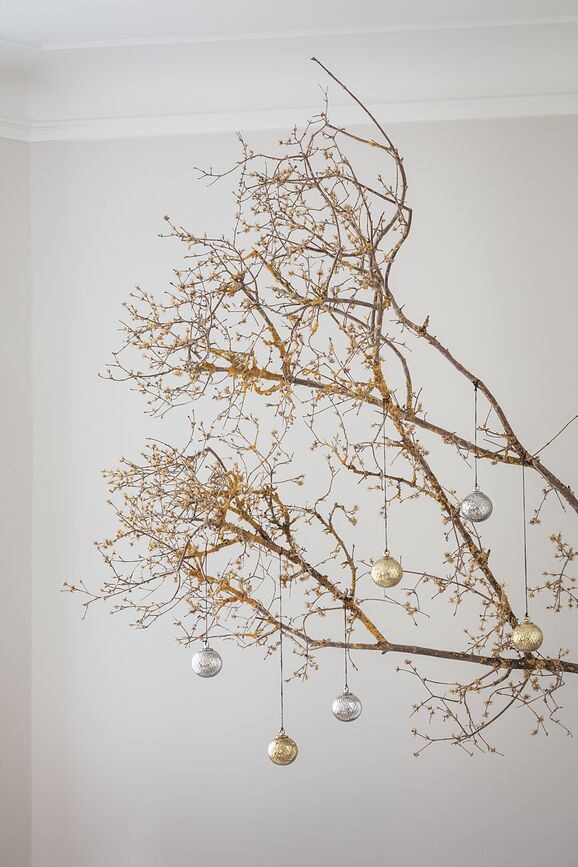 Rhombe Μπάλα χριστουγεννιάτικη, 7 εκ., ασημένια