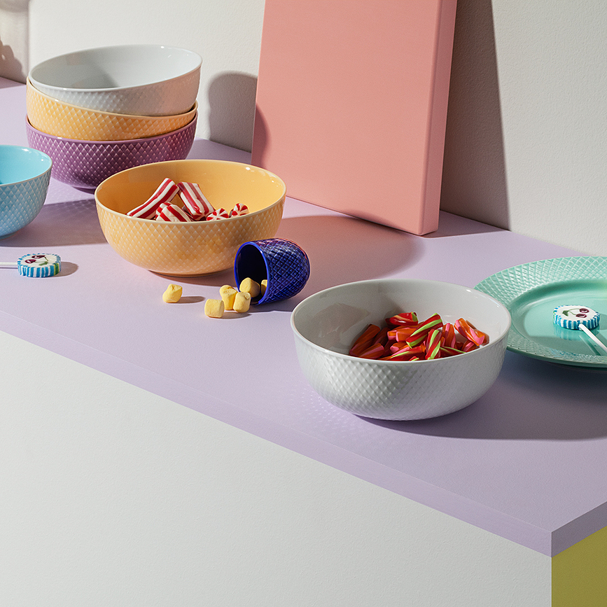 Rhombe Color Bol 15,5 cm, bleu