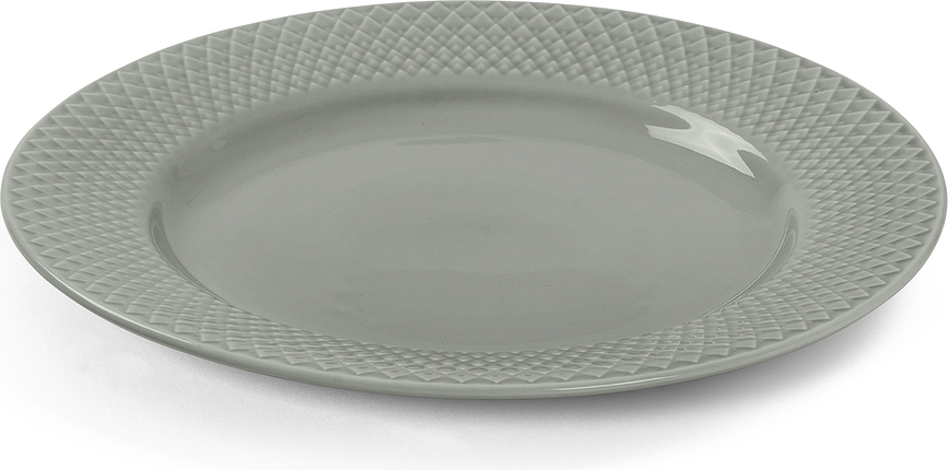 Rhombe Earth Assiette à Déjeuner 21 cm, gris-vert