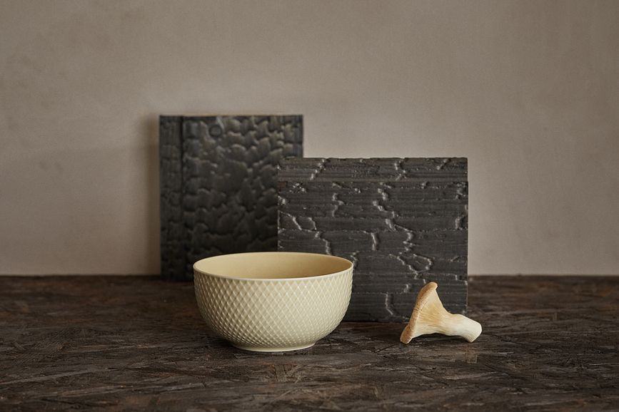 Rhombe Earth Bol 13 cm, beige