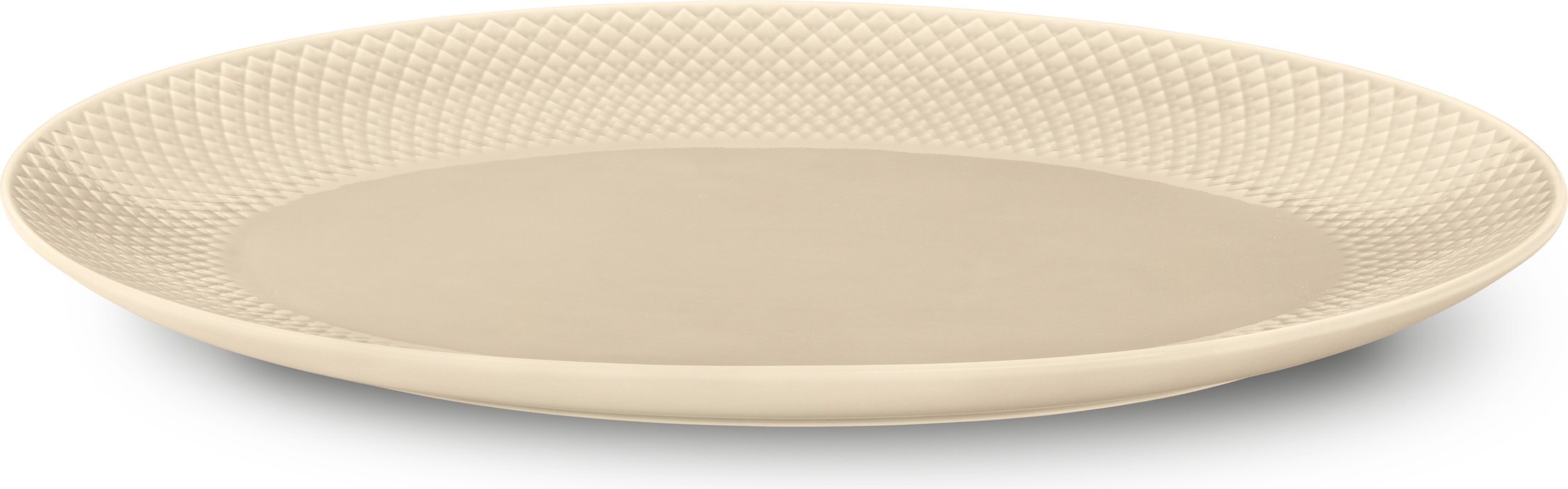 Rhombe Earth Ovale Servierplatte 28,5 cm, beige