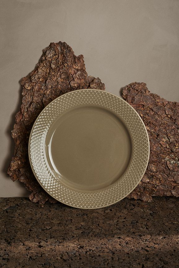Rhombe Earth Πιάτο Πρωινού, 23 cm, γκρι-καφέ