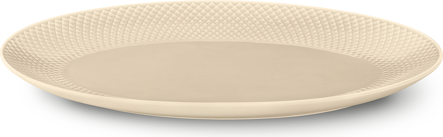 Rhombe Earth Pladanj ovalni 28,5 cm bež