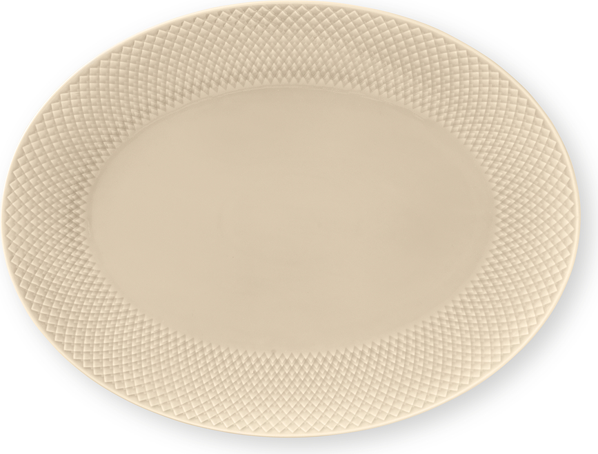 Rhombe Earth Plat ovale, 28,5 cm, beige
