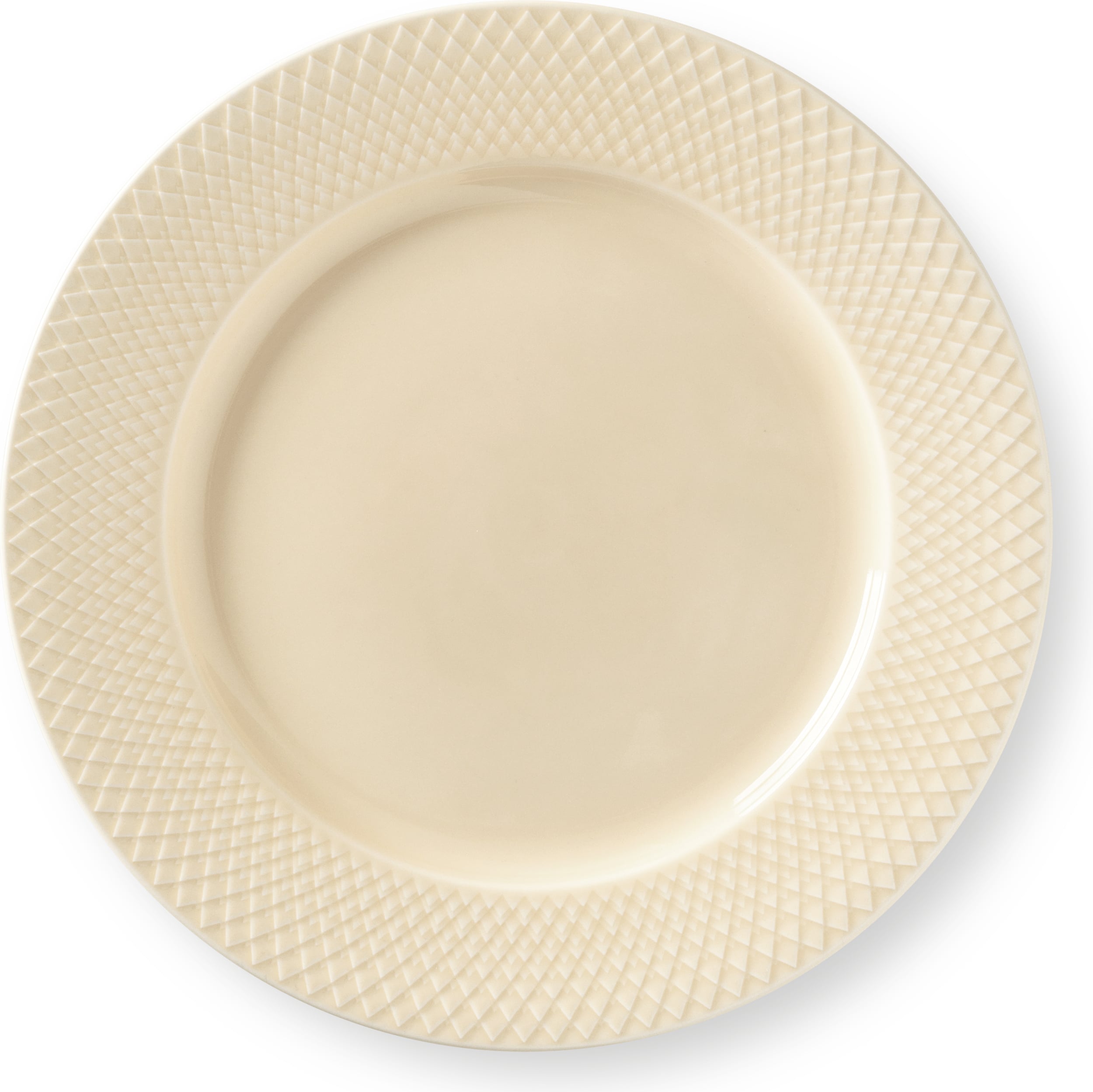 Rhombe Earth Speiseteller 27 cm, beige