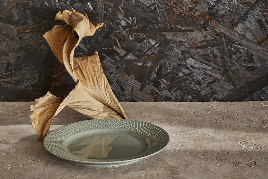 Rhombe Earth Tanjur za doručak 21 cm sivozeleni