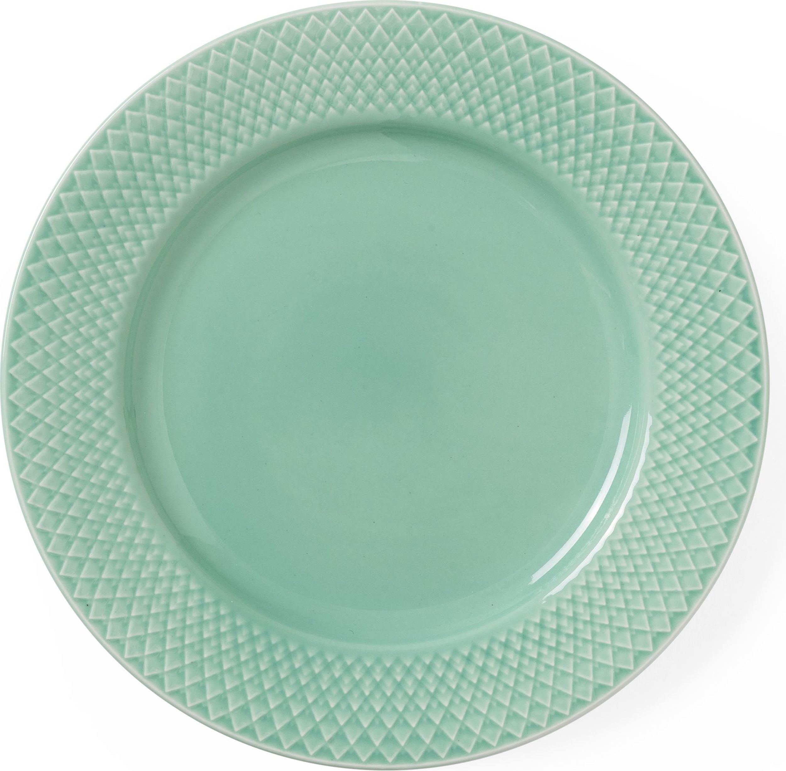 Rhombe Frühstücksteller 21 cm meerblau
