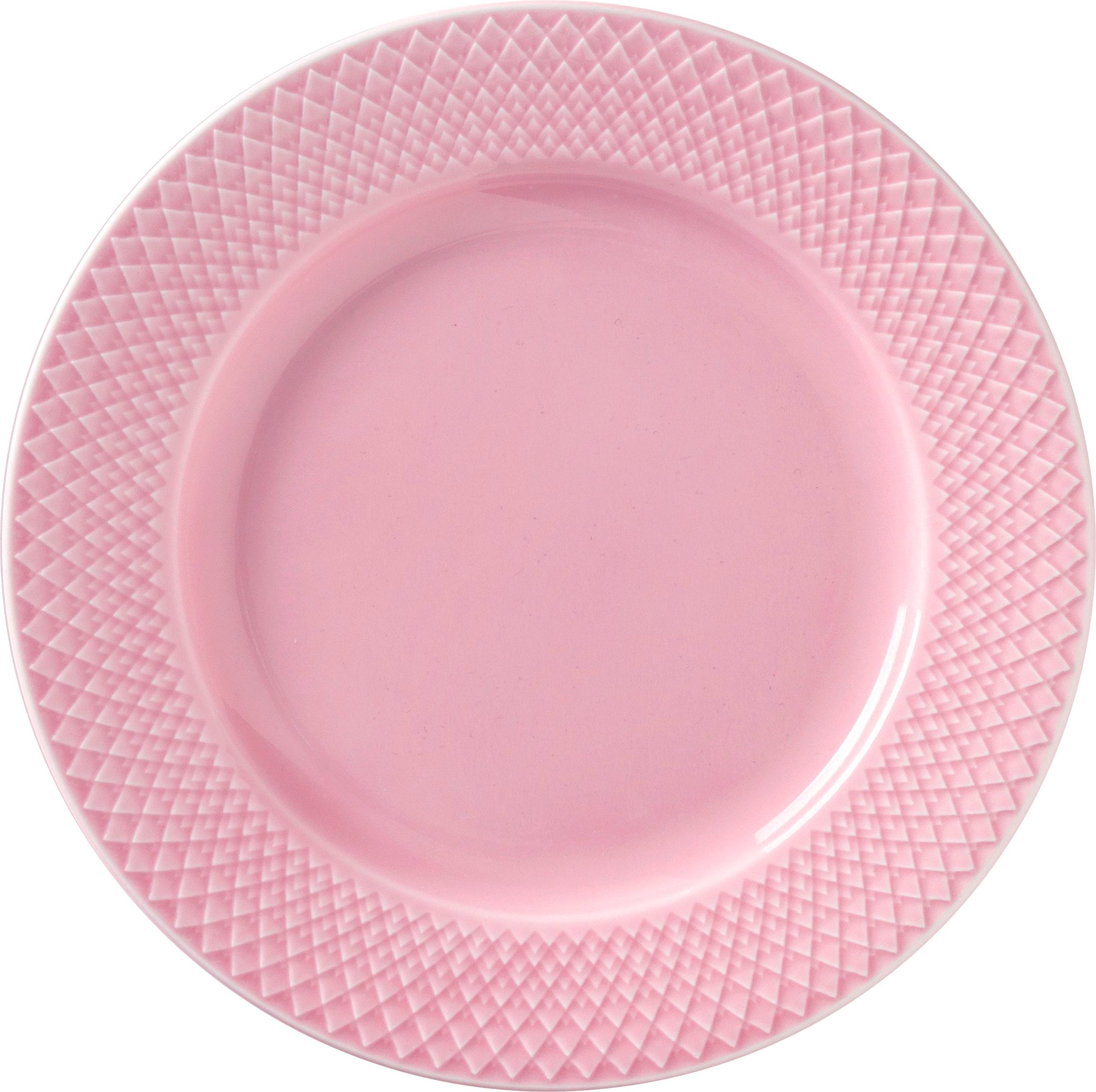 Rhombe Frühstücksteller 21 cm rosa