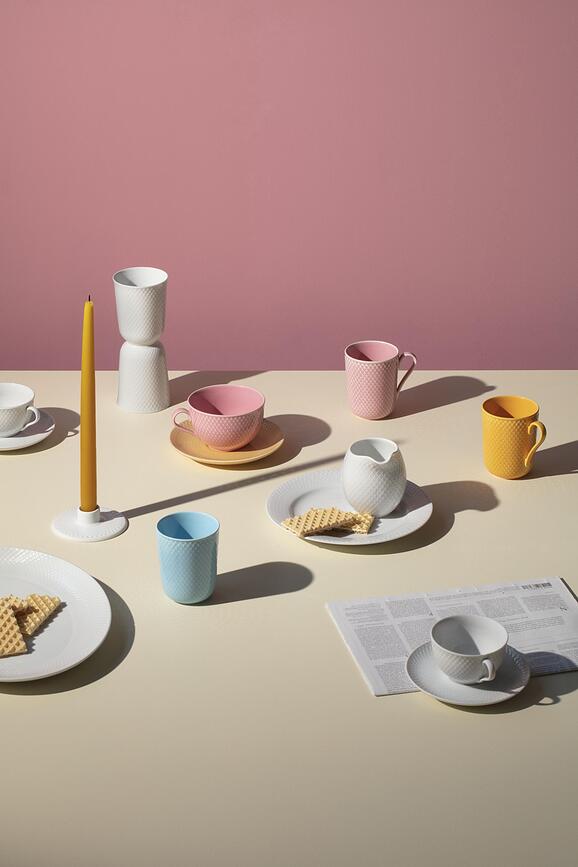 Rhombe Tasse et Soucoupe à thé, bleue