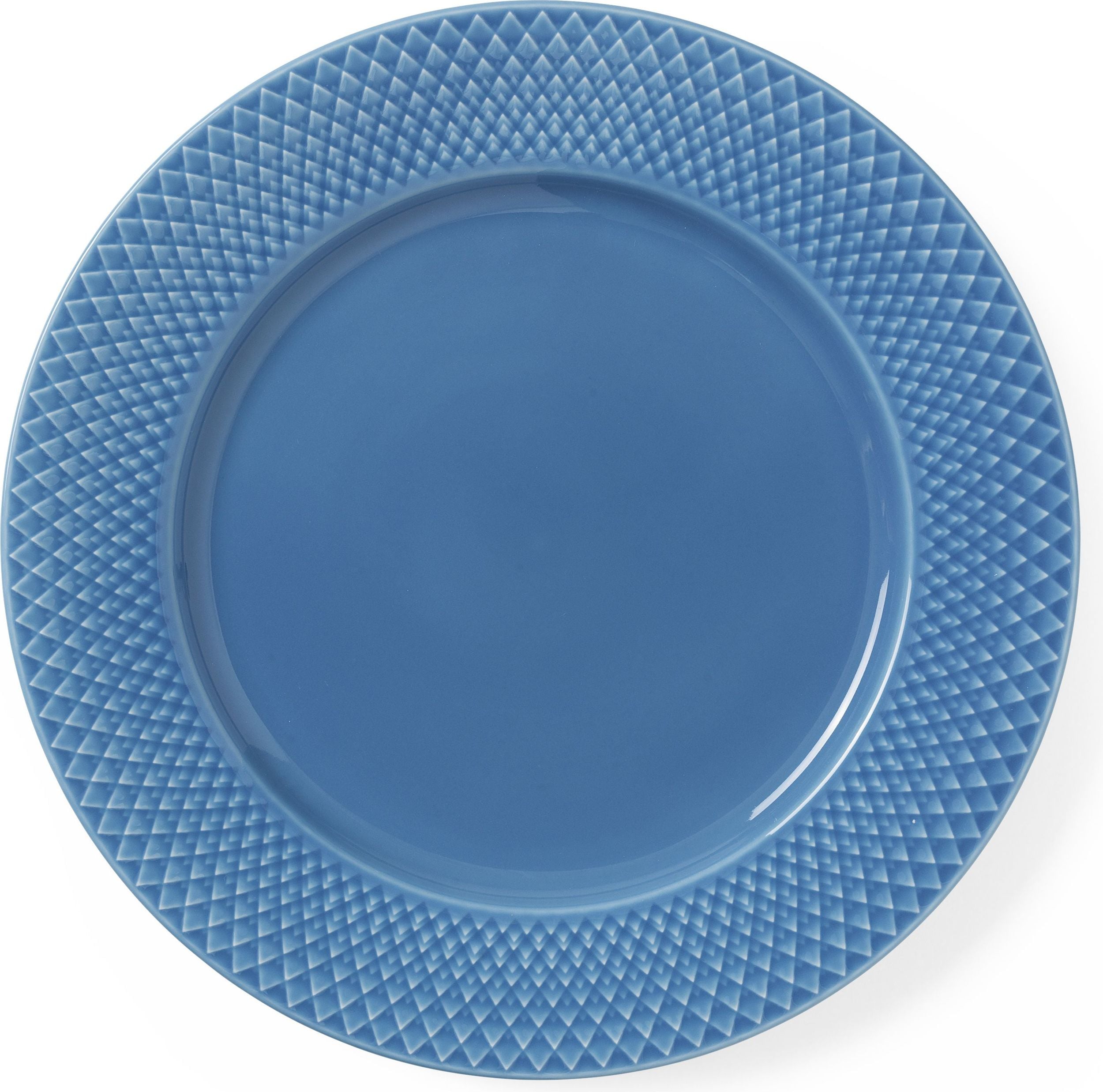 Rhombe Teller für Mittagsgerichte 27 cm blau