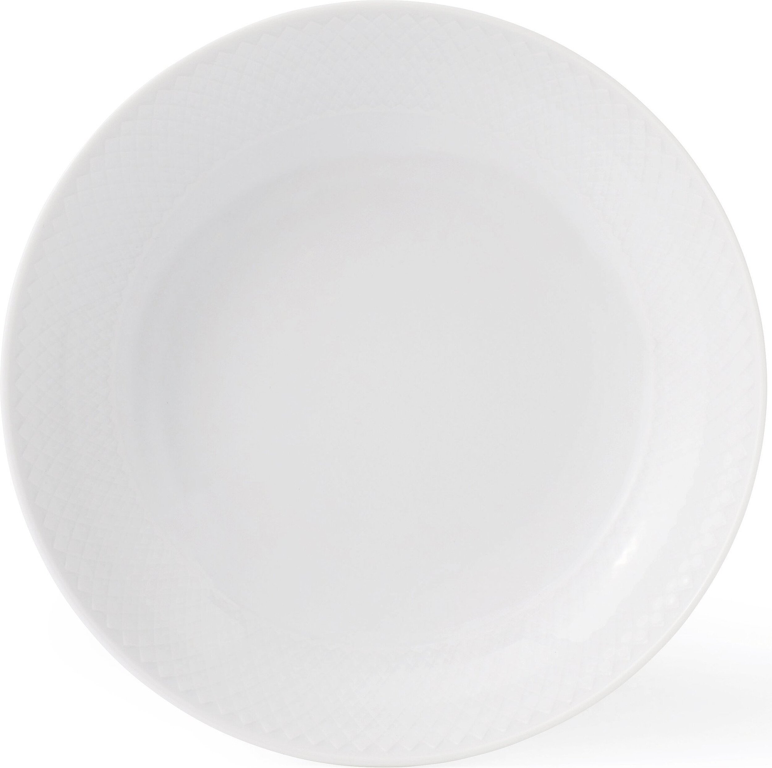 Rhombe Tiefer Teller 20 cm weiß