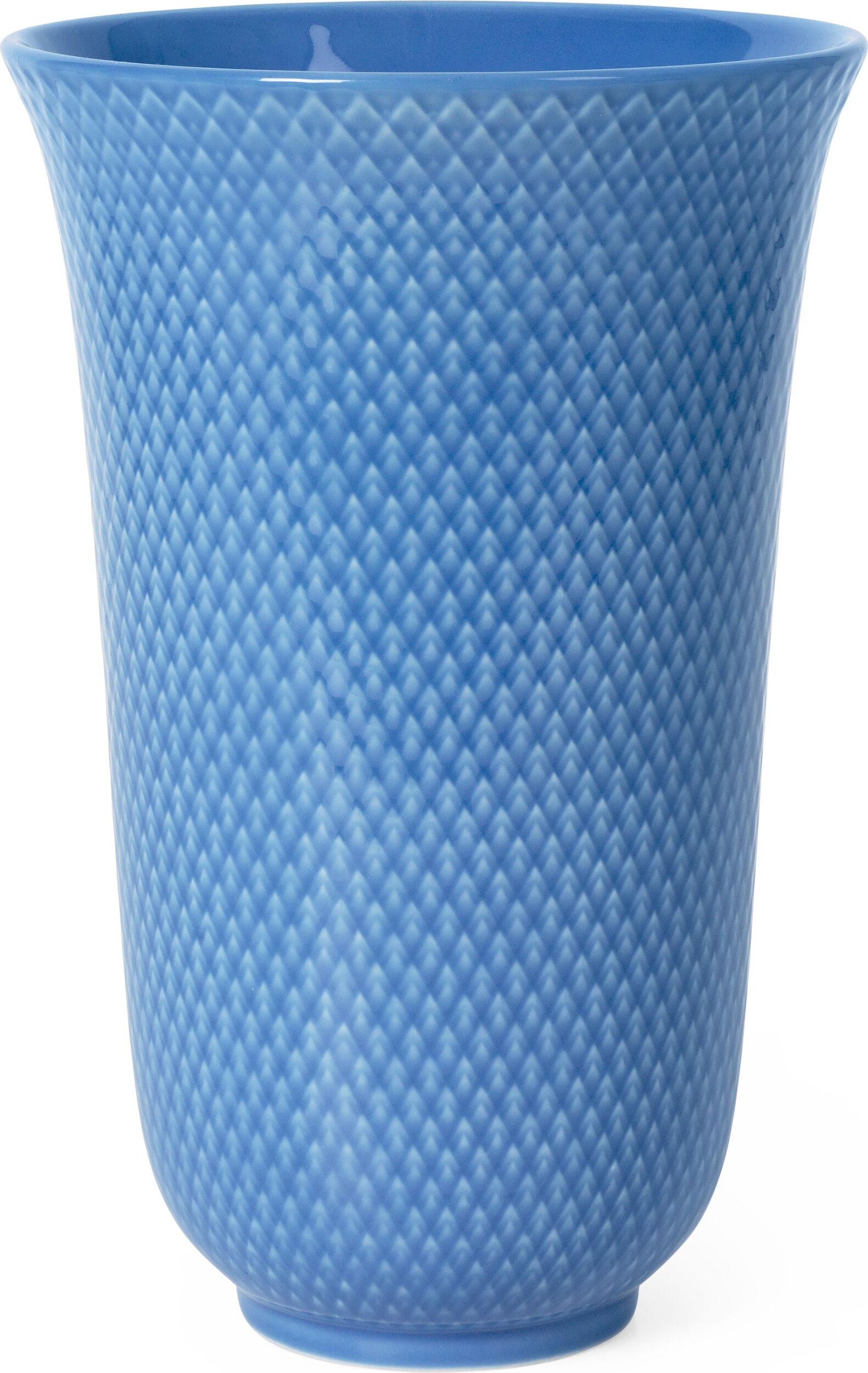 Rhombe Vase 20 cm blau