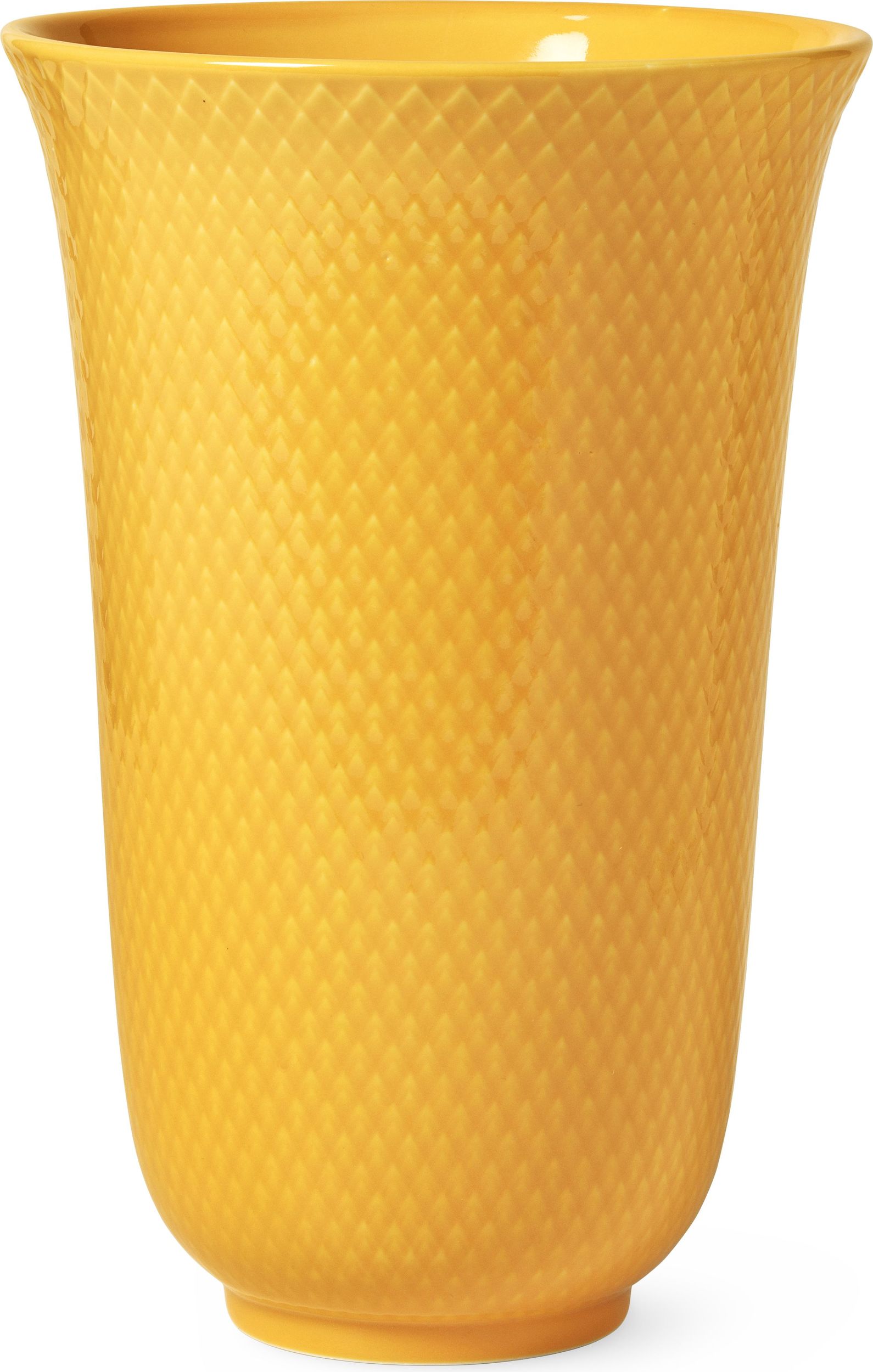 Rhombe Vase 20 cm gelb