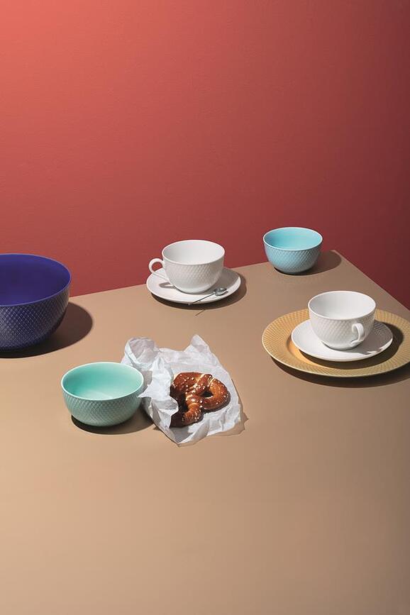 Taza de Té Rhombe, azul, con platillo