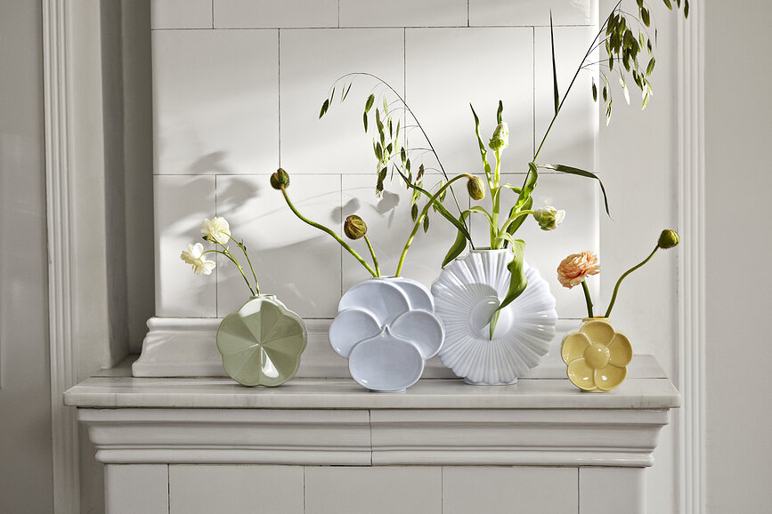 Vaso Flower Pansy 17 cm, blu