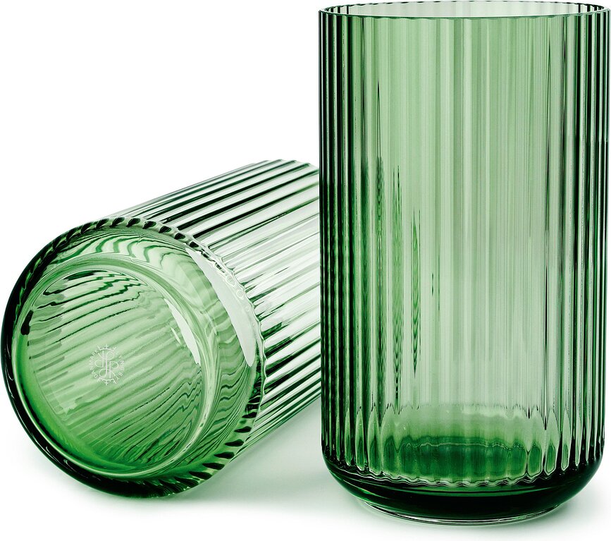 Ваза Lyngby 25 см, copenhagen green, скляна