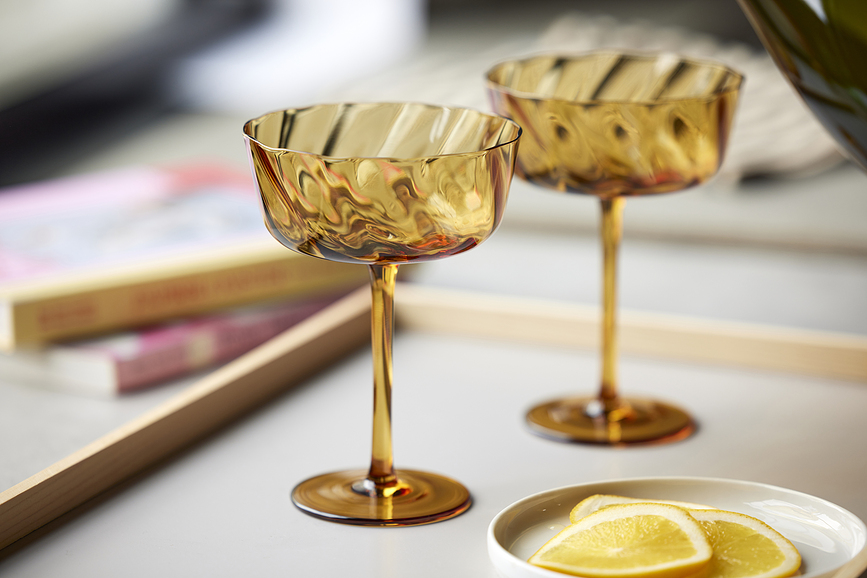 Copas de Champán Vienna, 350 ml, ámbar, 4 unidades