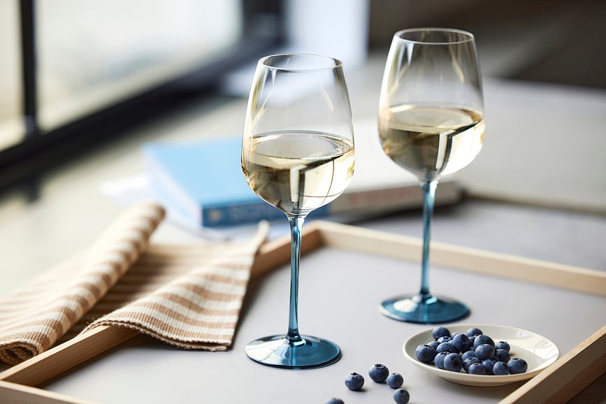 Copas de vino Vienna, 530 ml, azules, 4 unidades