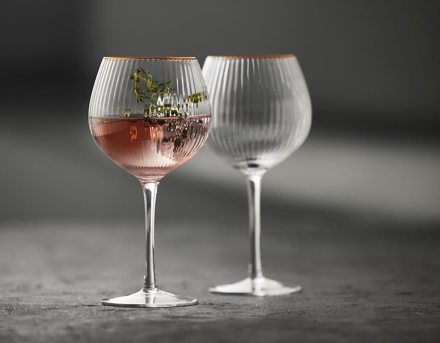 Copas para gin-tonic Palermo Gold, 650 ml, 4 unidades