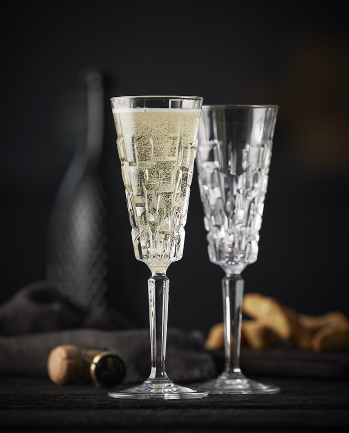 Etna Flûtes à Champagne 190 ml, Lot de 4