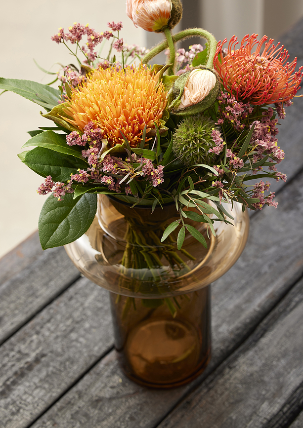 Jarrón Torino, 20 cm, ámbar