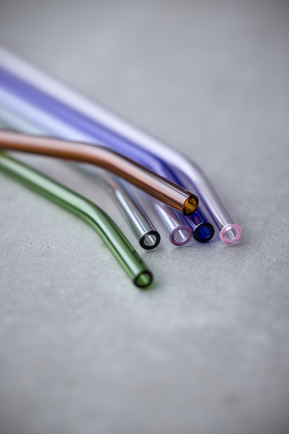 LyngbyGlas Καλαμάκια με βουρτσάκι καθαρισμού, 21,5 cm, πράσινα, 5 τμχ