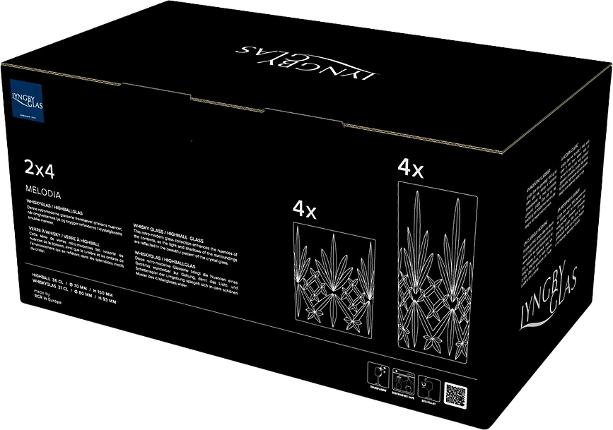 Melodia Čaše za viski i pića 310/360 ml 8 kom.