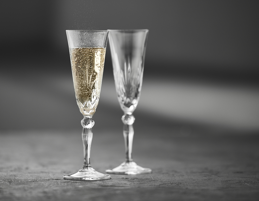 Melodia Flûtes à Champagne 160 ml, Lot de 4