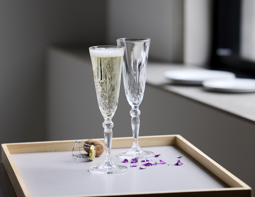 Melodia Flûtes à Champagne 160 ml, Lot de 4