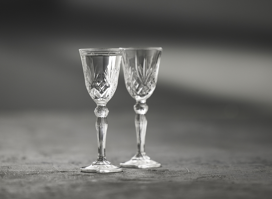 Melodia Verres à Liqueur pour vodka et aquavit, 50 ml, Lot de 4