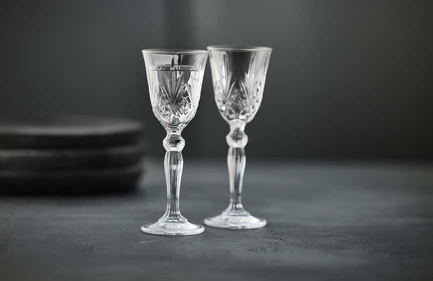 Melodia Verres à Liqueur pour vodka et aquavit, 50 ml, Lot de 4