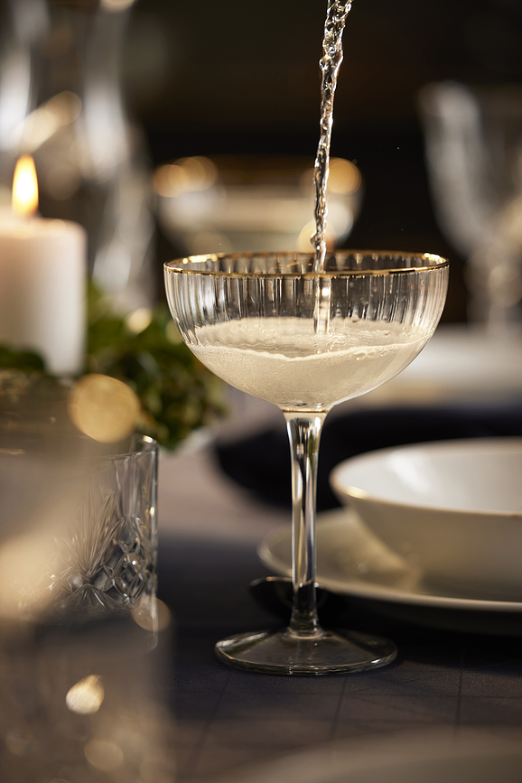 Palermo Gold Verres à cocktail 315 ml, dorés, Lot de 4