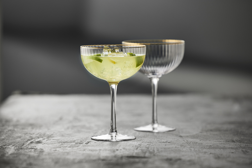 Palermo Gold Verres à cocktail 315 ml, dorés, Lot de 4