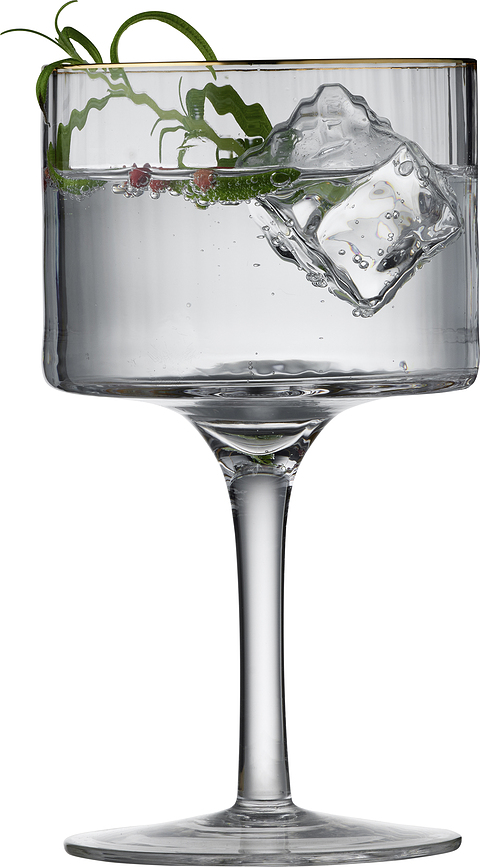 Palermo Gold Verres à gin-tonic 450 ml, dorés, Lot de 4