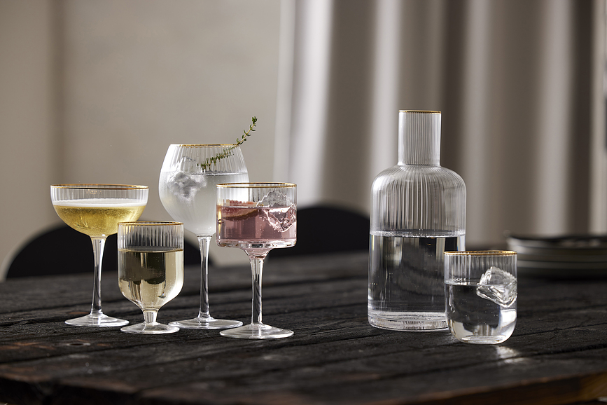 Palermo Gold Verres à Gin Tonic, 650 ml, dorés, Lot de 4