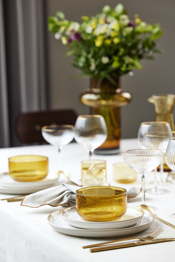 Palermo Gold Verres à Gin Tonic, 650 ml, dorés, Lot de 4