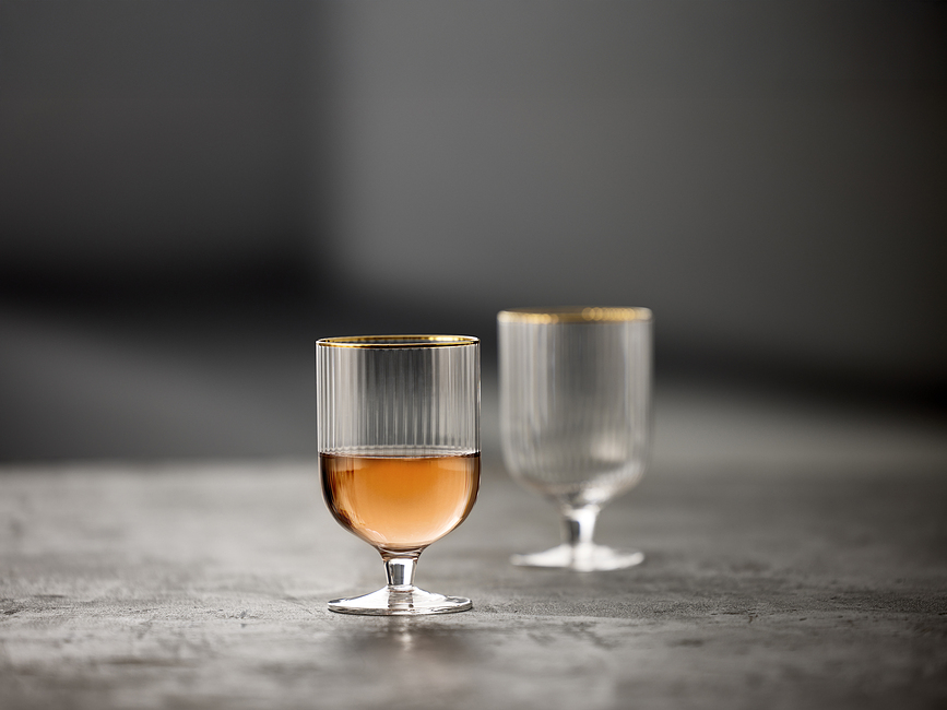 Palermo Gold Verres à Vin 300 ml, Lot de 4