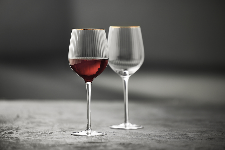 Palermo Gold Verres à vin rouge, 400 ml, Lot de 4