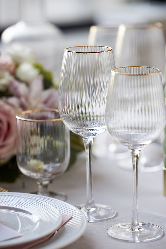 Palermo Gold Verres à vin rouge, 400 ml, Lot de 4