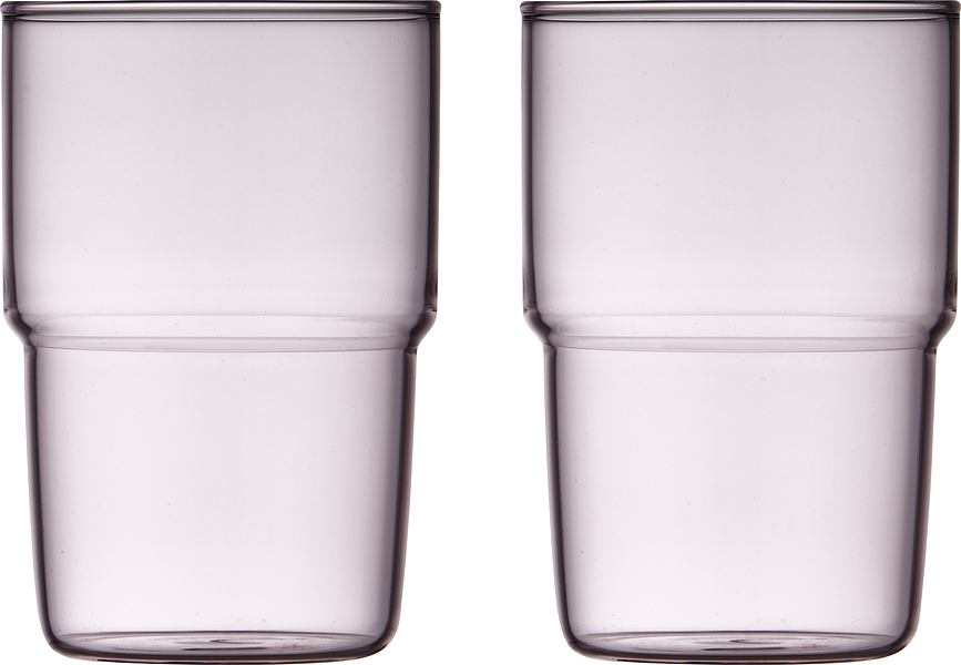 Sklenice Torino, 400 ml, růžové, 2 ks.