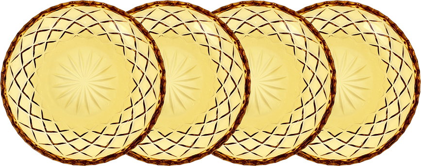 Sorrento Desertni krožniki, 16 cm, jantarne barve, 4 kosi