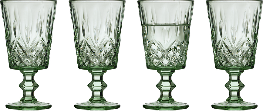 Sorrento Ποτήρια Κρασιού, 290 ml, πράσινα, 4 τμχ